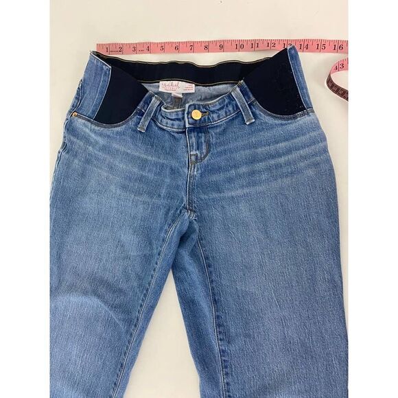 Isabel Maternity Jeans Cropped Straight Blue Denim - Size 0 - Picture 3 of 9